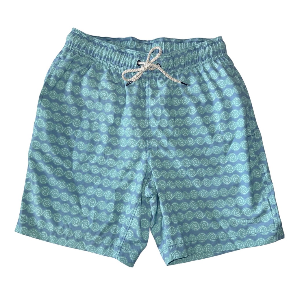 Faherty Mens Size Small Tidal Waves Board Shorts Swim Trunks NWOT